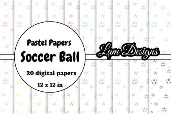 Download Hand-drawn Soccer Ball Digital Papers - Digital Collection