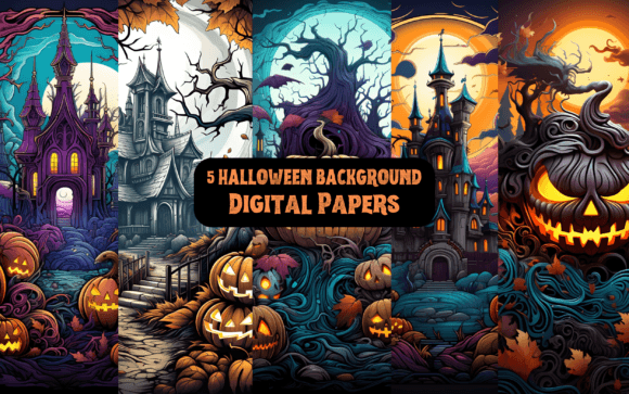 Download Halloween Backgrounds- Digital Papers - Digital Collection