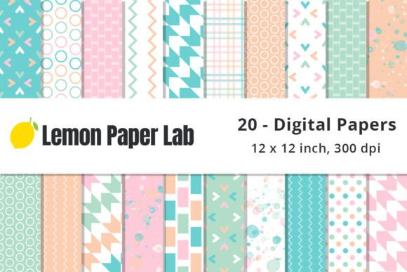 Download Pastel Geometric Digital Patterns - Digital Collection