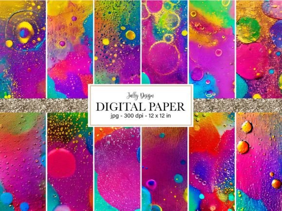 Download Colorful Abstract Textures Digital Paper - Digital Collection