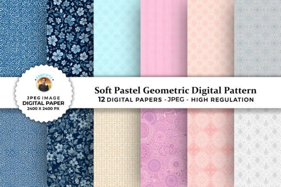 Download Soft Pastel Geometric Digital Patterns - Digital Collection