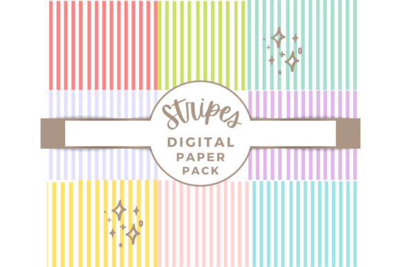 Download Striped Pattern Digital Paper Pack - Digital Collection