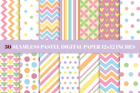 Download SEAMLESS PASTEL DIGITAL PAPER 12x12 in - Digital Collection