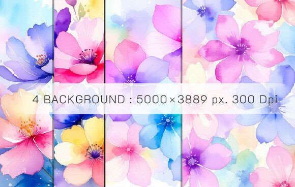 Download Water Color Flower Pastel Colors Graphic - Graphic Collection