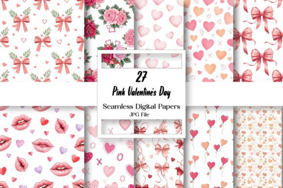 Download Pink Valentine’s Day Seamless Digital - Digital Collection