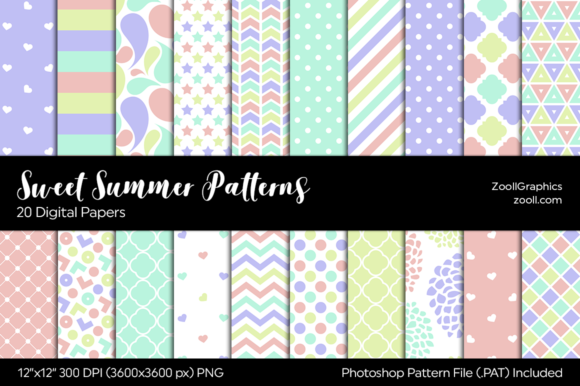 Download Sweet Summer Digital Papers - Digital Collection