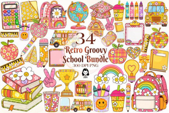 Download Retro Back to School Clipart - Premium Resources
