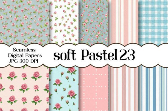 Download Soft Pastel Digital Paper Backgrounds - Digital Collection