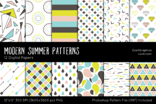Download Modern Summer Digital  Papers - Digital Collection