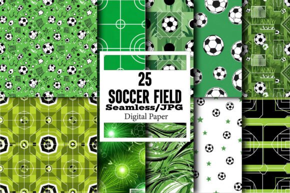 Download Seamless Soccer Field Digital Papers - Digital Collection