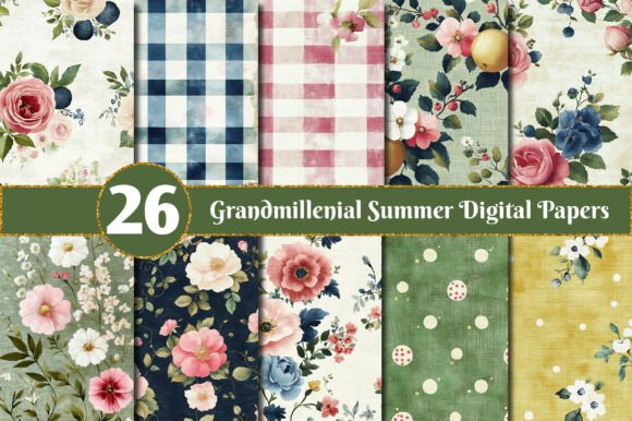Download Grandmillenial Summer Digital Papers - Digital Collection