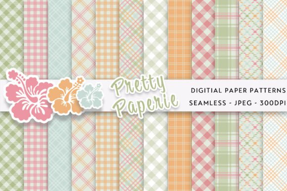 Download 12 Plaid Digital Paper Backgrounds - Digital Collection