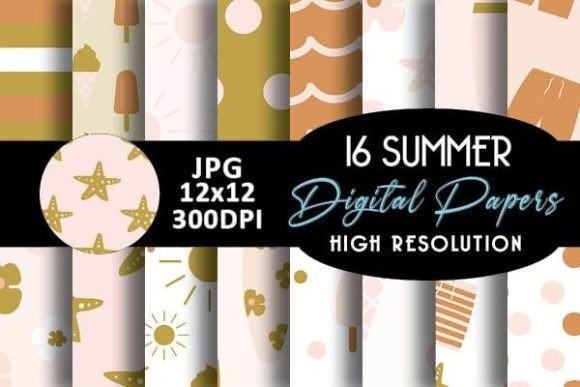 Download Boho Summer Digital Papers Patterns - Digital Collection
