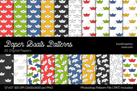 Download Paper Boats Digital Papers - Digital Collection