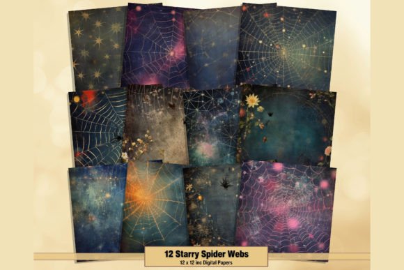 Download Starry Spider Webs Digital Backgrounds - Digital Collection