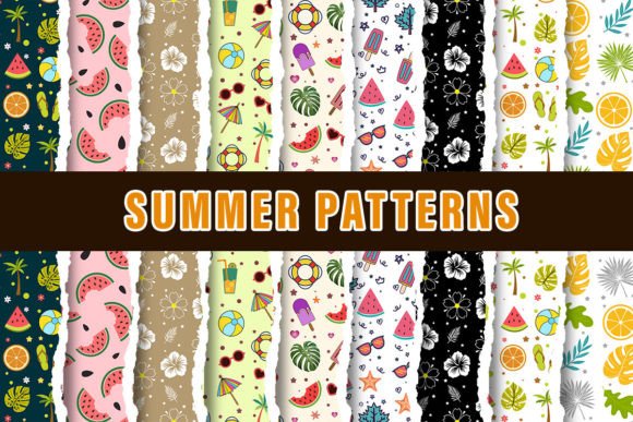 Download Summer Digital Papers Patterns - Digital Collection