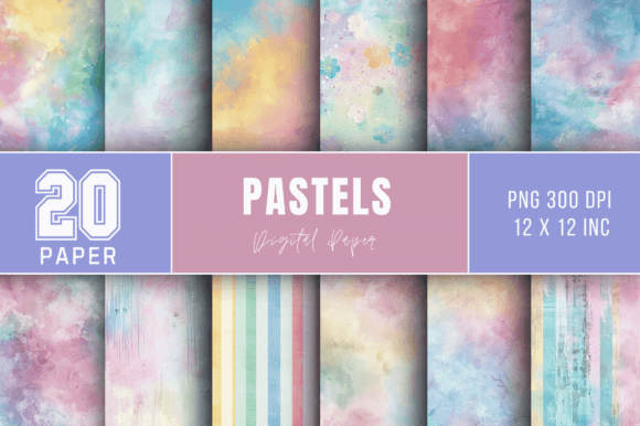 Download Pastel Digital Paper Bundle - Digital Collection