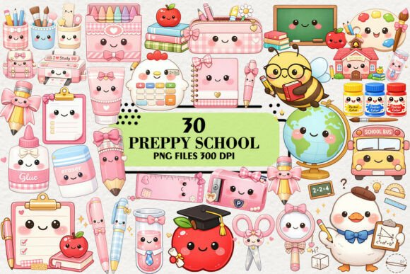 Download Kawaii Preppy Back to School Clipart - Back to school clipart Collection