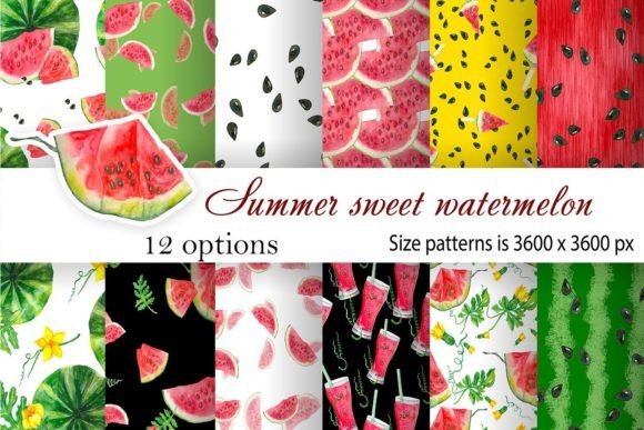 Download Watermelon Pattern Pink and Green - Premium Resources