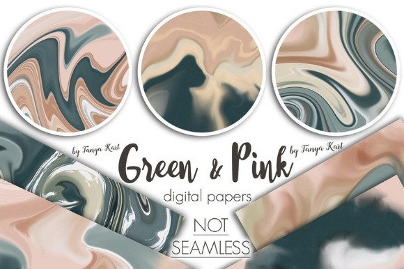 Download Green and Pink Digital Papers - Digital Collection