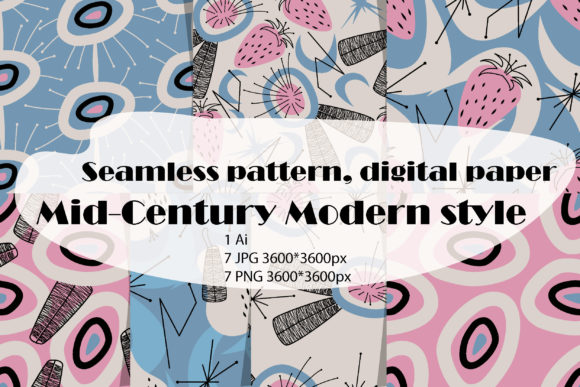 Download Vintage Retro Patterns Digital Paper PNG - Digital Collection