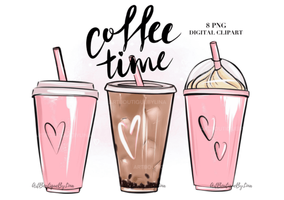Download Pink Coffee Cups PNG, Iced Coffee - Coffee Collection
