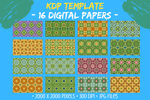 Download 16 Colorful Paper Flower Digital Pattern - Digital Collection