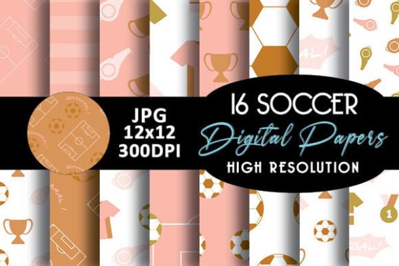 Download Boho Soccer Digital Papers Patterns - Digital Collection