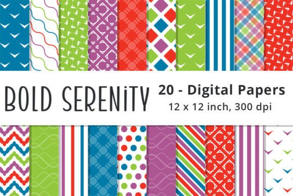 Download Blue, Red, Green, &amp; Purple Digital Paper - Digital Collection