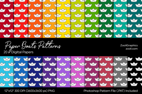 Download Paper Boats Digital Papers - Digital Collection