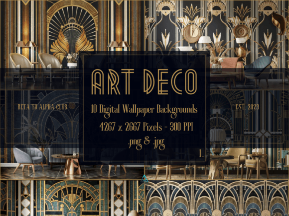 Download Art Deco Digital Backgrounds Wallpapers - Digital Collection