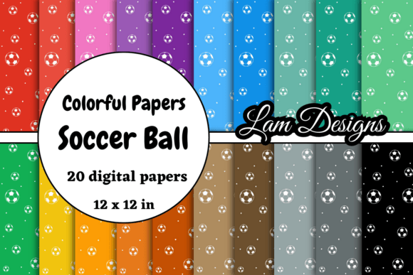 Download Hand-drawn Soccer Ball Digital Papers - Digital Collection