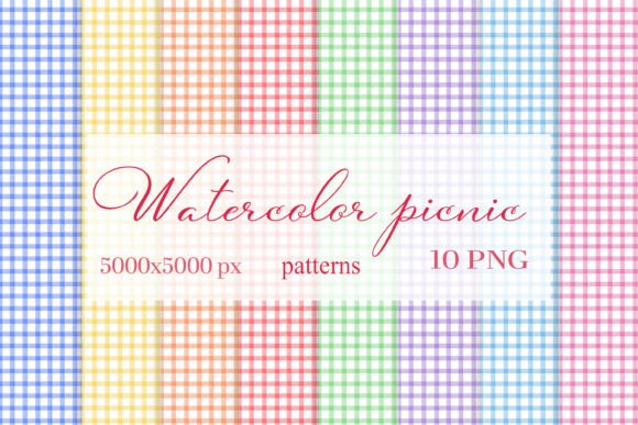 Download Seamless Picnic Pattern, Gingham Print - Picnic Collection