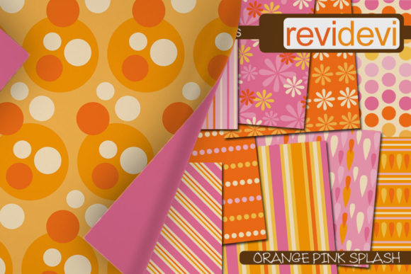 Download Orange Pink Digital Papers - Digital Collection