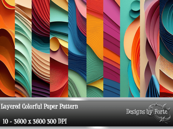 Download Layered Colorful Paper Pattern - Colorful paper Collection