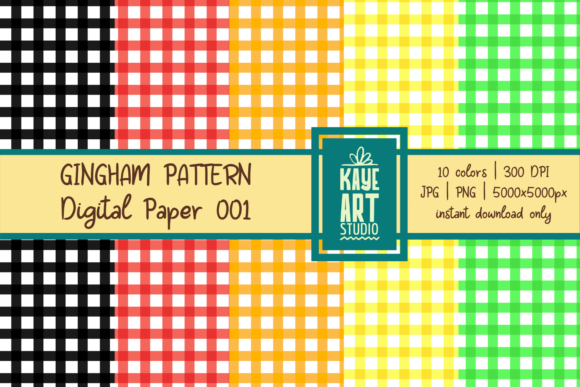 Download Rainbow Gingham Digital Patterns - Digital Collection