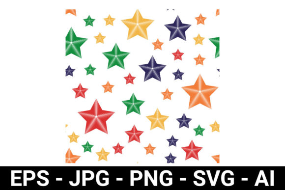 Download Colorful Stars Seamless Pattern - Premium Bundle