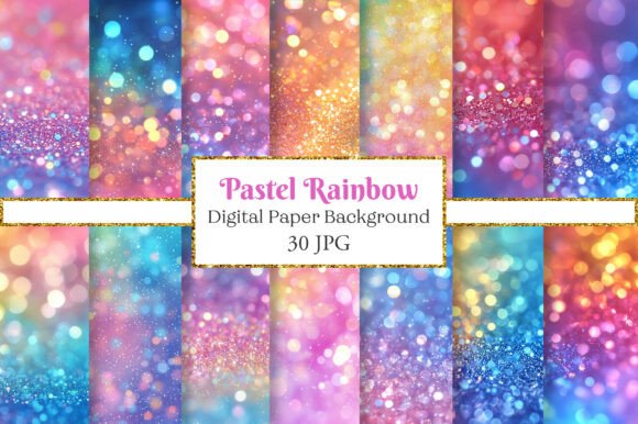 Download Pastel Rainbow Digital Backgrounds - Digital Collection