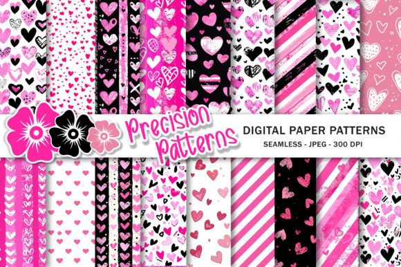 Download Pink Valentines Digital Paper - Digital Collection