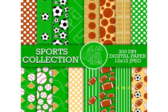 Download Sports Collection Digital Paper - Digital Collection