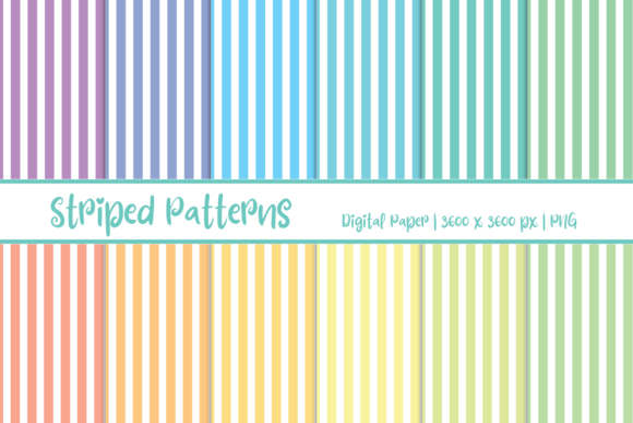 Download Striped Patterns Digital Paper - Digital Collection