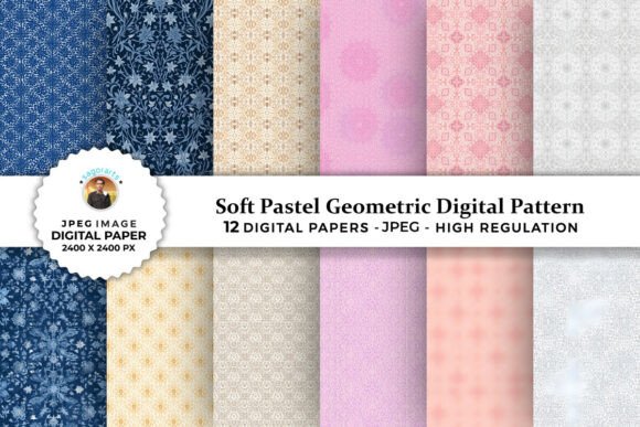 Download Soft Pastel Geometric Digital Patterns - Digital Collection