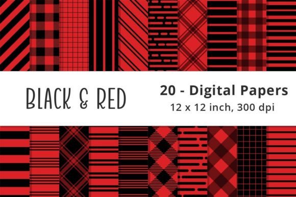 Download Red &amp; Black Stripes Digital Backgrounds - Digital Collection